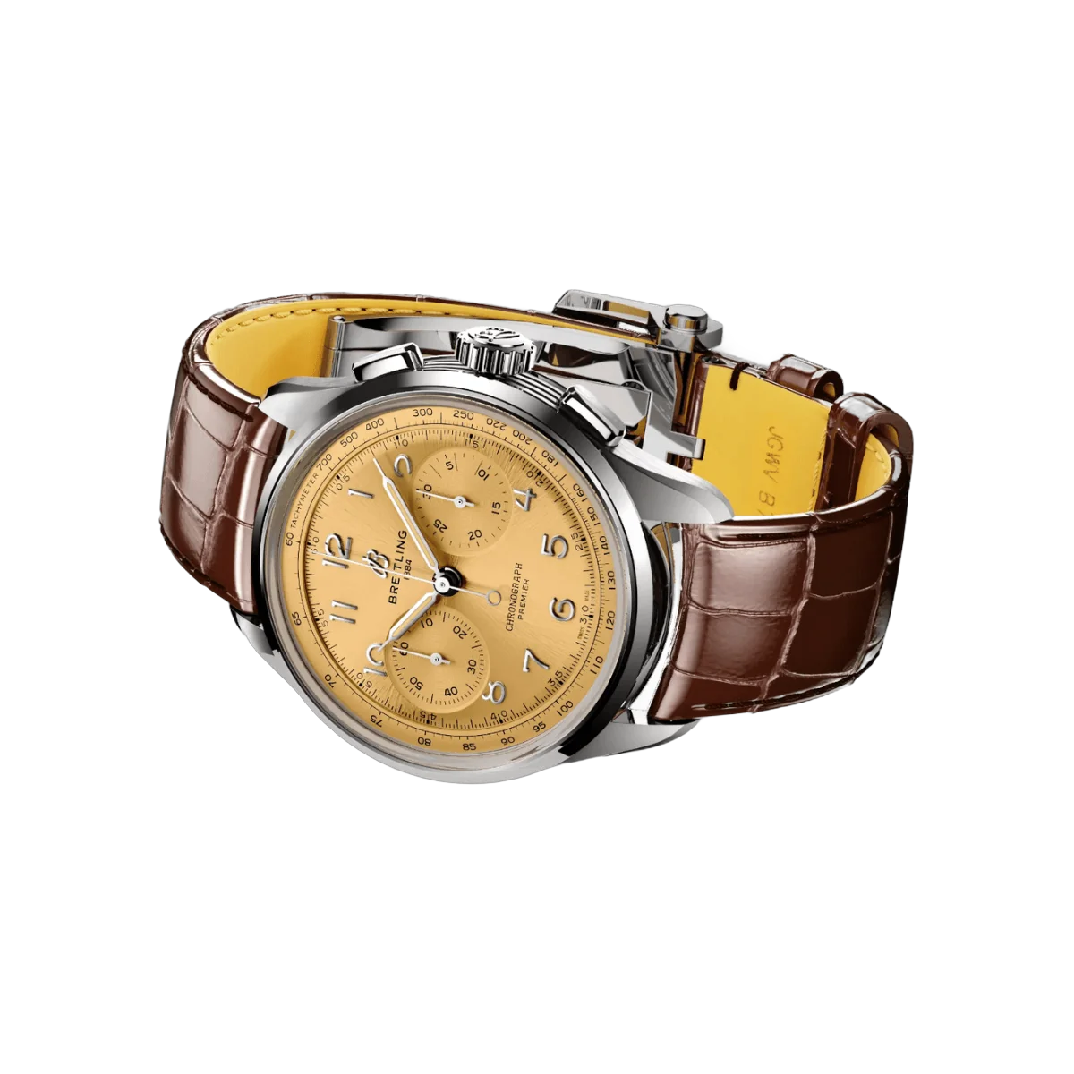 Breitling Premier B09 Chronograph AB0930F51H1P1 40mm Yellow Dial Mens Watch – additional product photo 3
