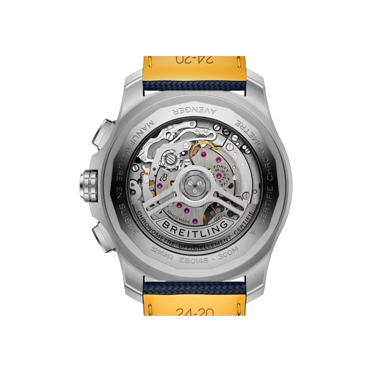 Breitling Super Avenger B01 EB0148101C1X1 Titanium Chronograph 46mm Blue Dial Men's Watch – additional product photo 4