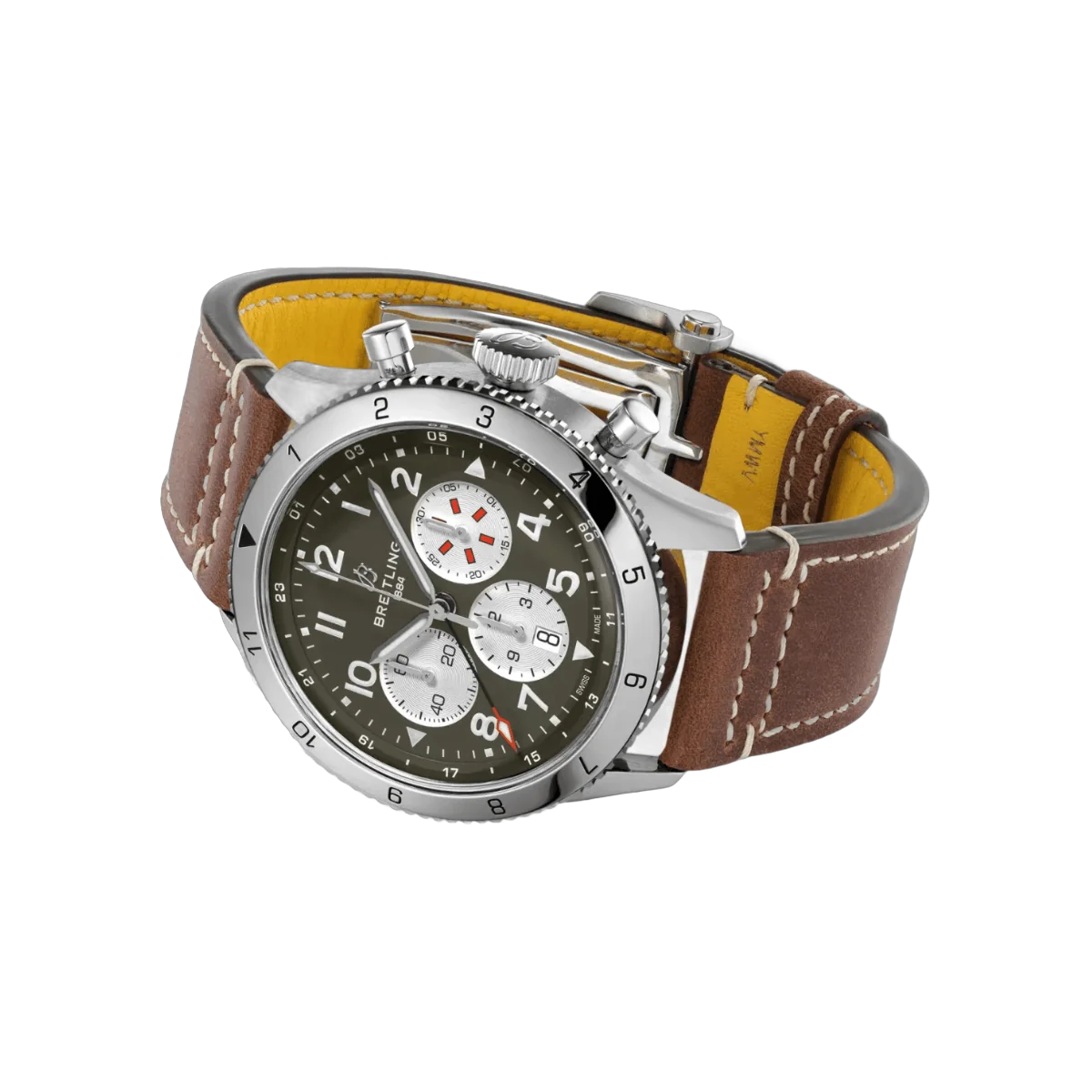 Breitling Super AVI B04 Chronograph AB04452A1L1X1 GMT Curtiss Warhawk 46mm Green Dial Mens Watch – additional product photo 3