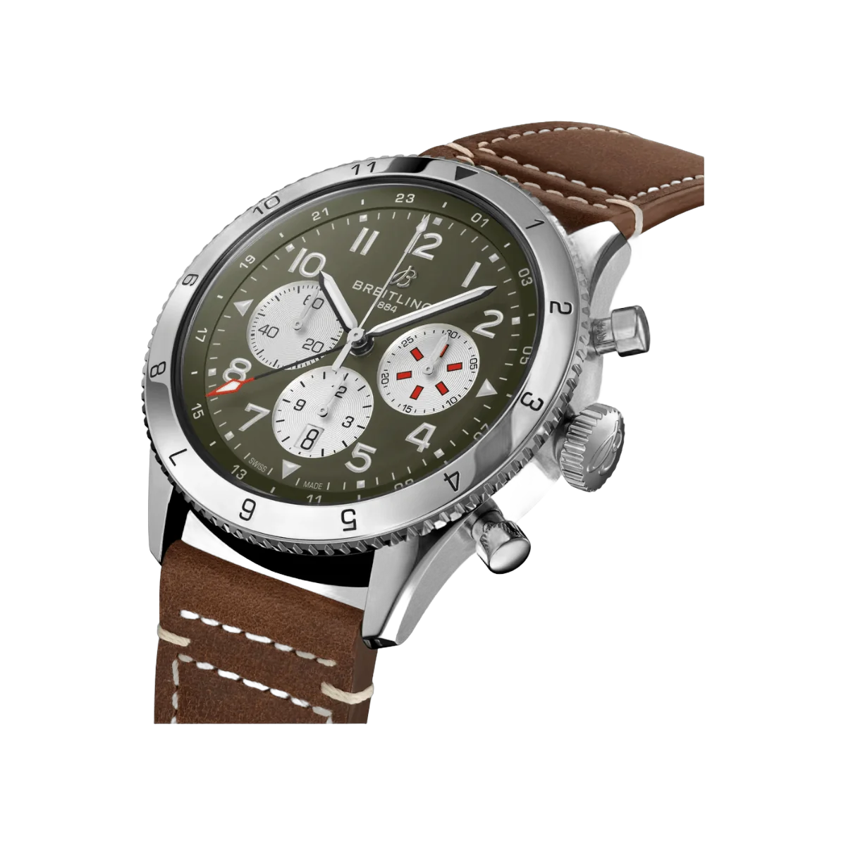 Breitling Super AVI B04 Chronograph AB04452A1L1X1 GMT Curtiss Warhawk 46mm Green Dial Mens Watch – additional product photo 4
