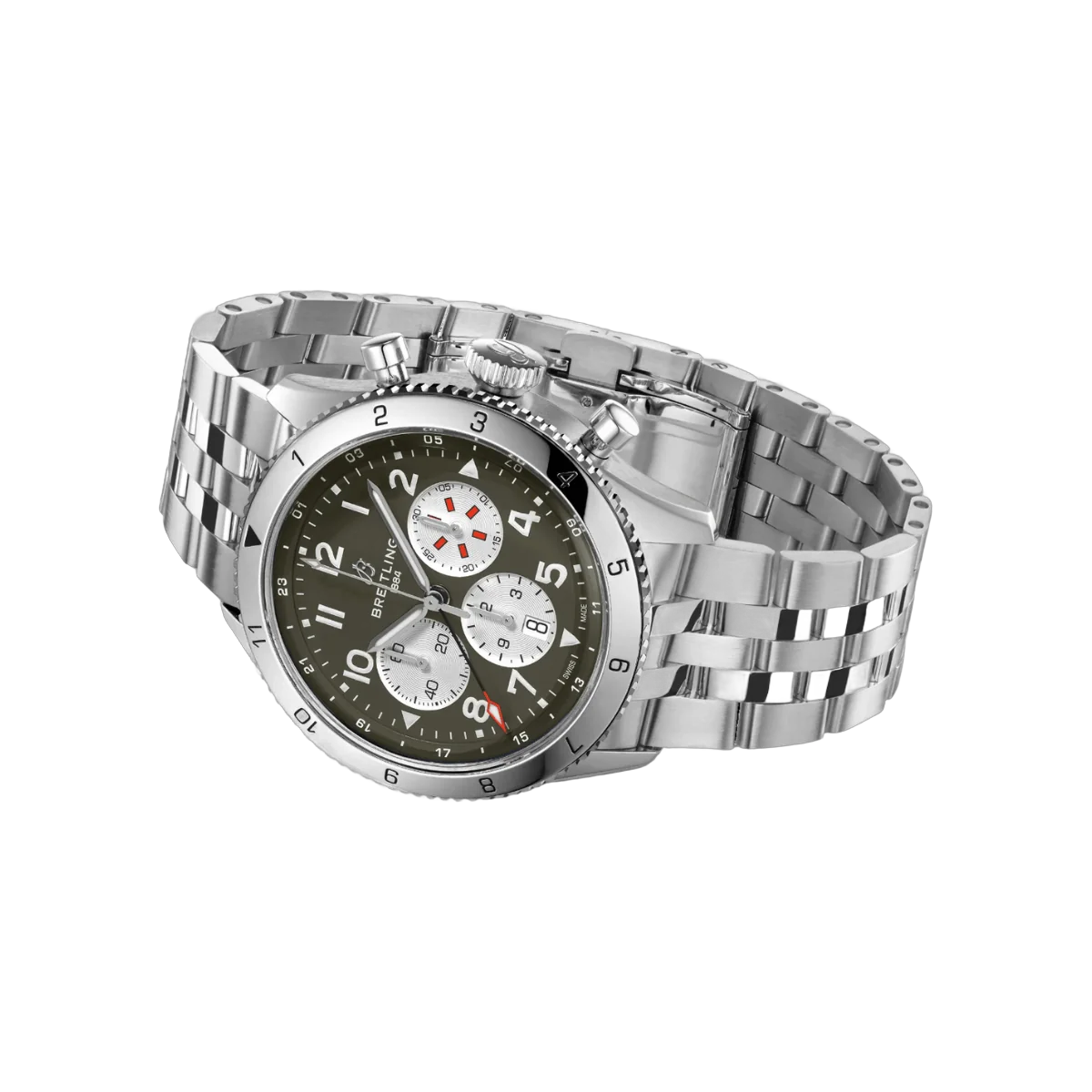 Breitling SUPER AVI B04 Chronograph GMT 46 AB04452A1L1A1 Curtiss Warhawk 46mm Green Dial Mens Watch – additional product photo 2