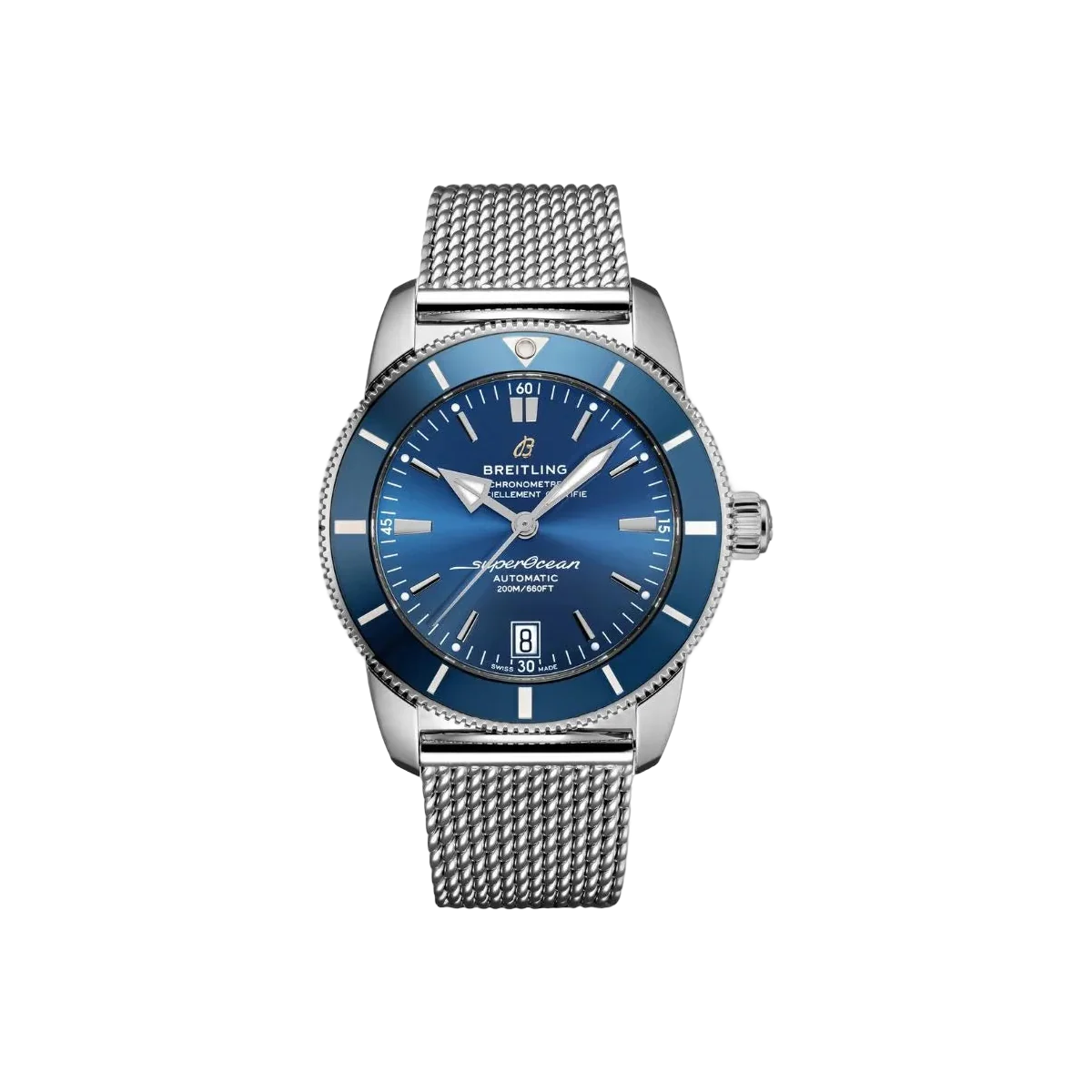 Breitling Superocean Heritage Ii 42Mm Stainless Steel With Blue Dial Men's Watch