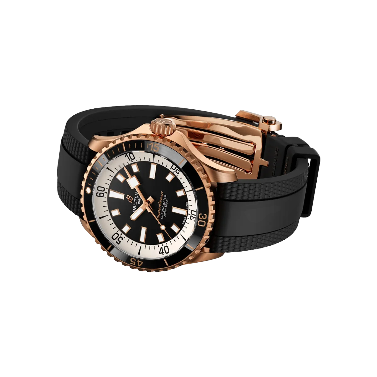 Breitling Superocean R17375211B1S1 Automatic Rose Gold 42mm Black Dial Men's Watch – additional product photo 3