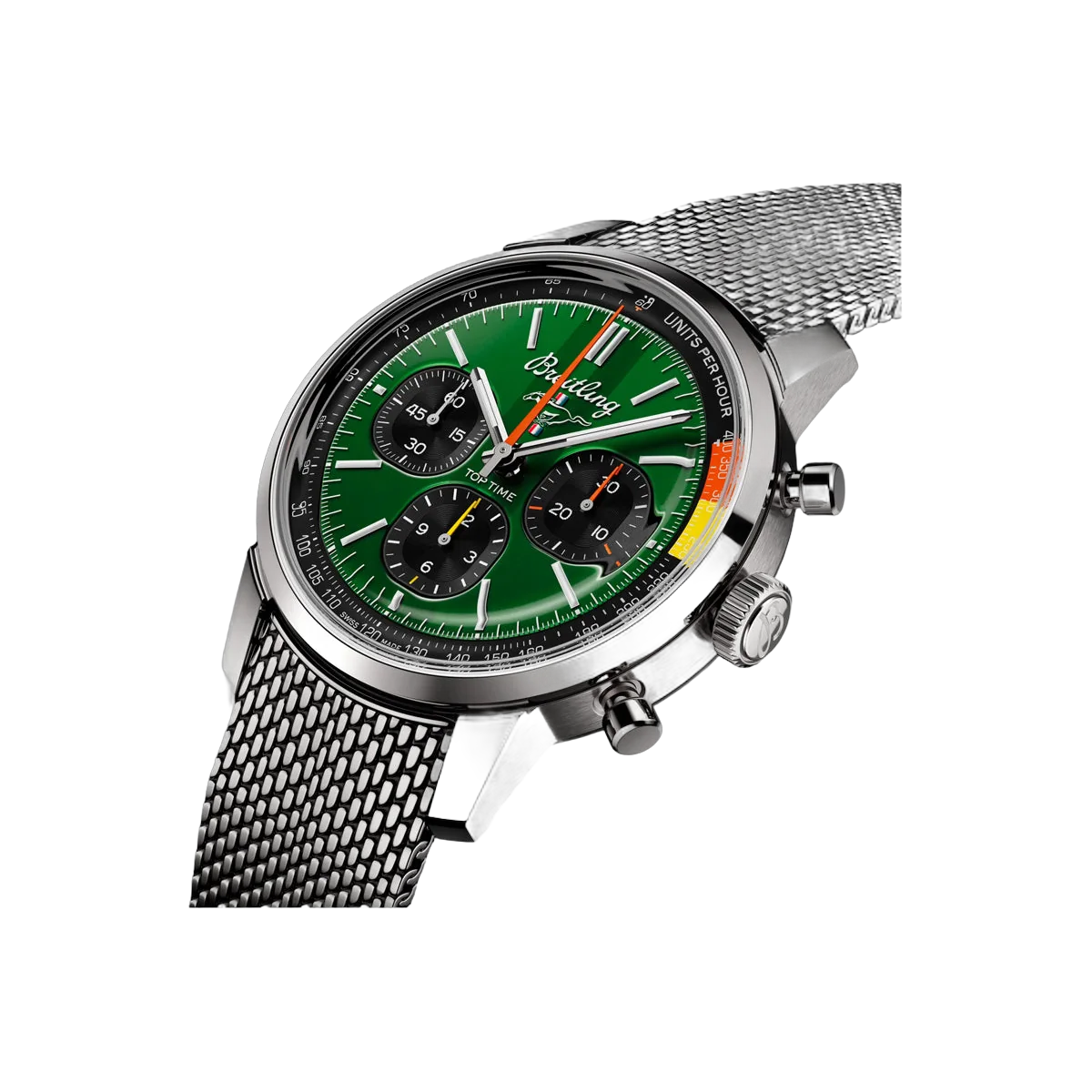 Breitling Top Time B01 Ford Mustang AB01762A1L1A1 Stainless Steel 41mm Green Dial Men's Watch – additional product photo 2
