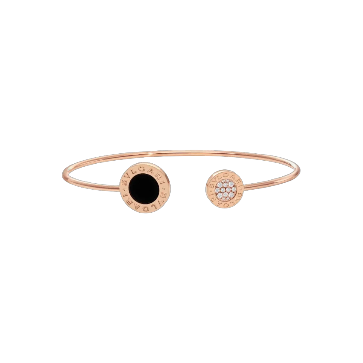 Bvlgari bracelet 356189 18kt Rose Gold With Onyx And Pave Diamonds – additional product photo 2