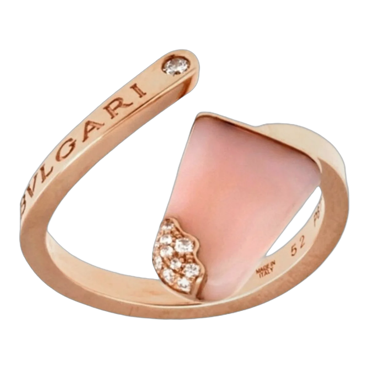 Bvlgari Bvlgari Gelati AN858657 18k Pink Opal And Diamonds Ring - 54mm (Ref No. 356230)