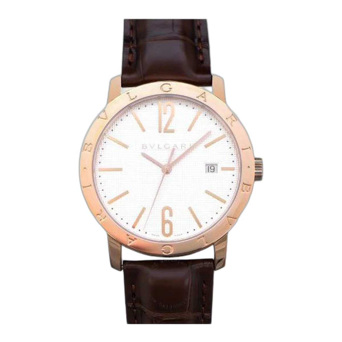 Bvlgari Diagono 40Mm 18K Rose Gold Men's Watch