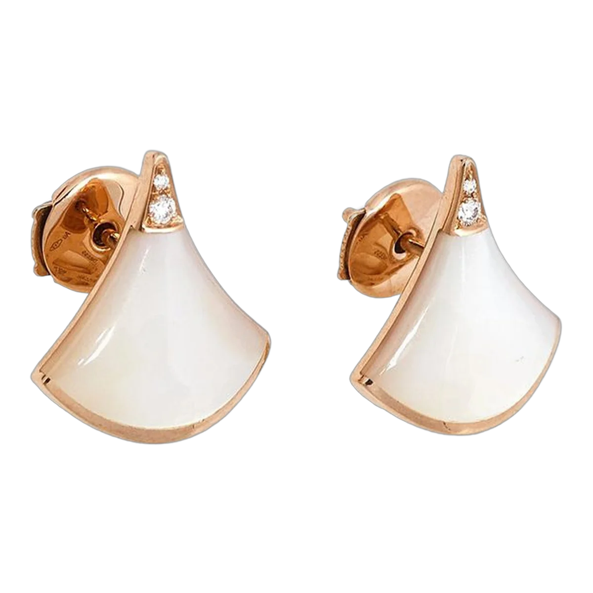 Bvlgari 'Diva'S Dream' Gold Mother Of Pearl And Diamond Earrings