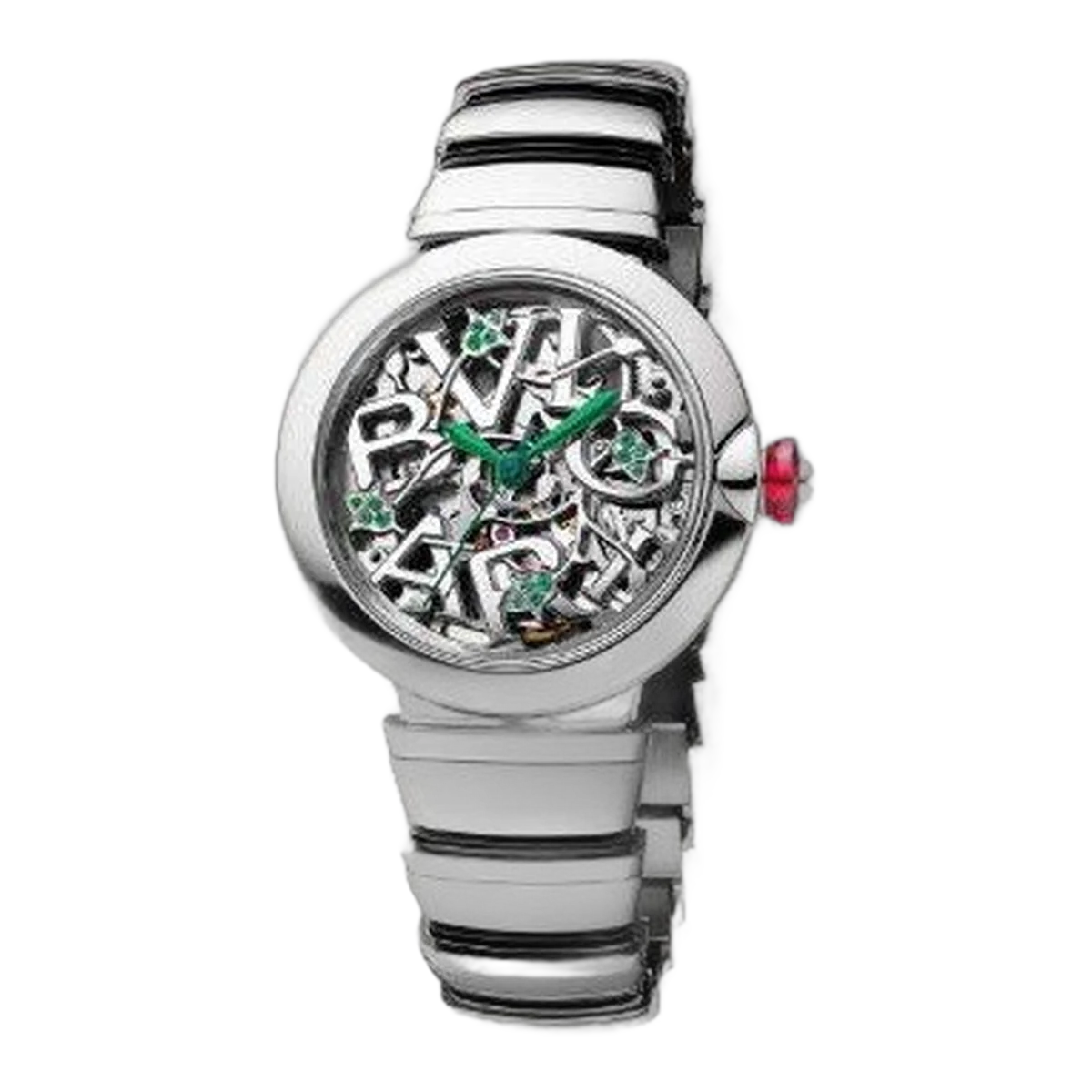 Bvlgari Lvcea Skeleton 33Mm Stainless Steel Ladies Watch