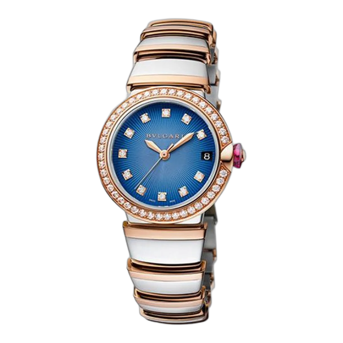 Bvlgari Lvcea Stainless Steel And Rose Gold Ladies’ Watch