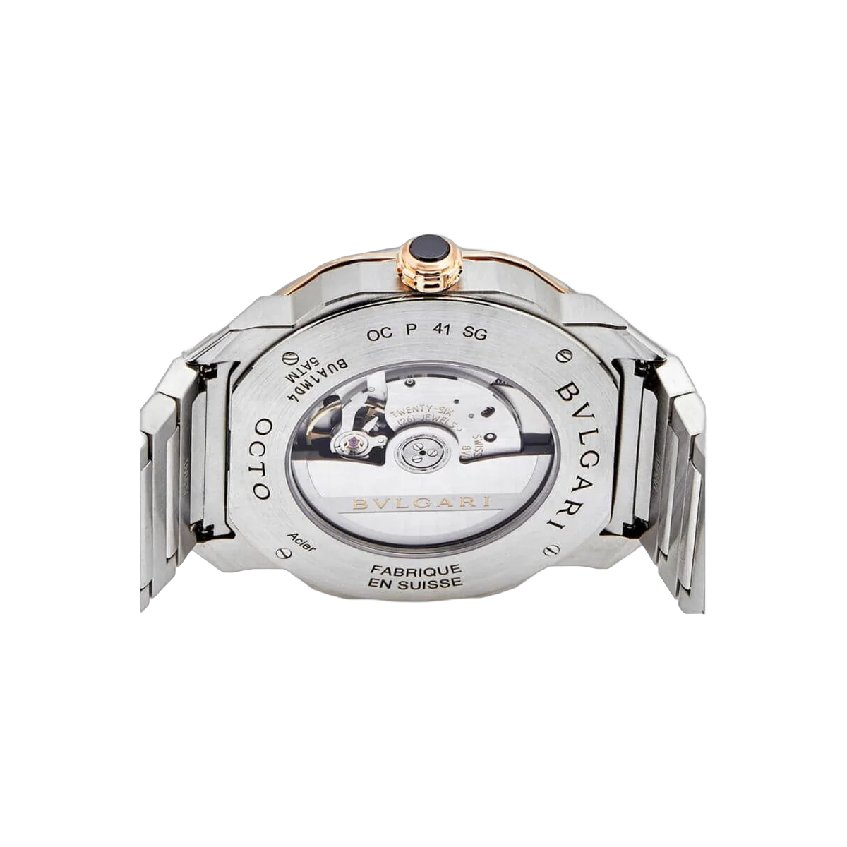 Bvlgari Octa Roma 103083 OC P 41 SG Grey 18k Rose Gold Stainless Steel – additional product photo 5