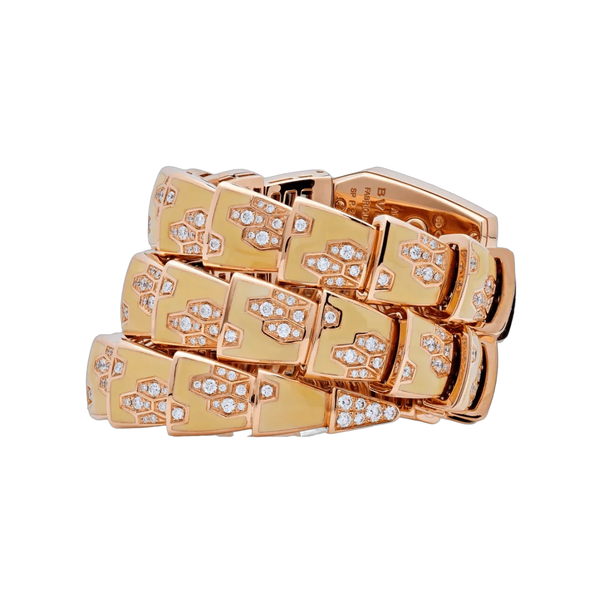 Bvlgari Serpenti 101985 Rose Gold Enamel Double Twirl Scagllie Bracelet MOP Dial – additional product photo 2