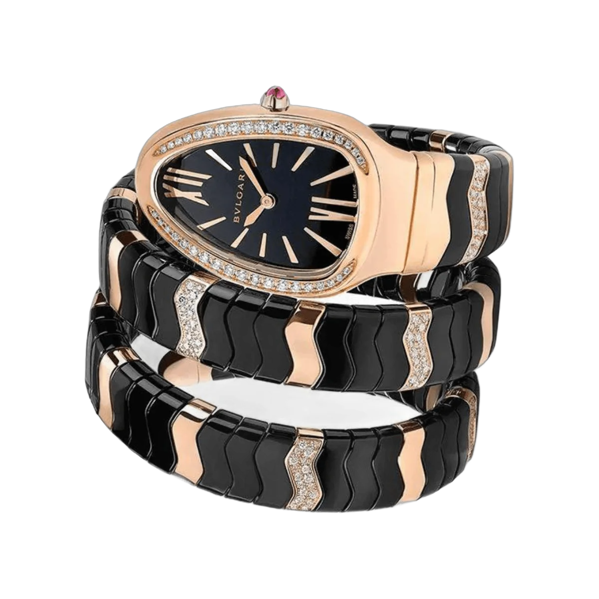 Bvlgari Serpenti 102128 Diamonds With 18K Rose Gold Black Dial – additional product photo 2
