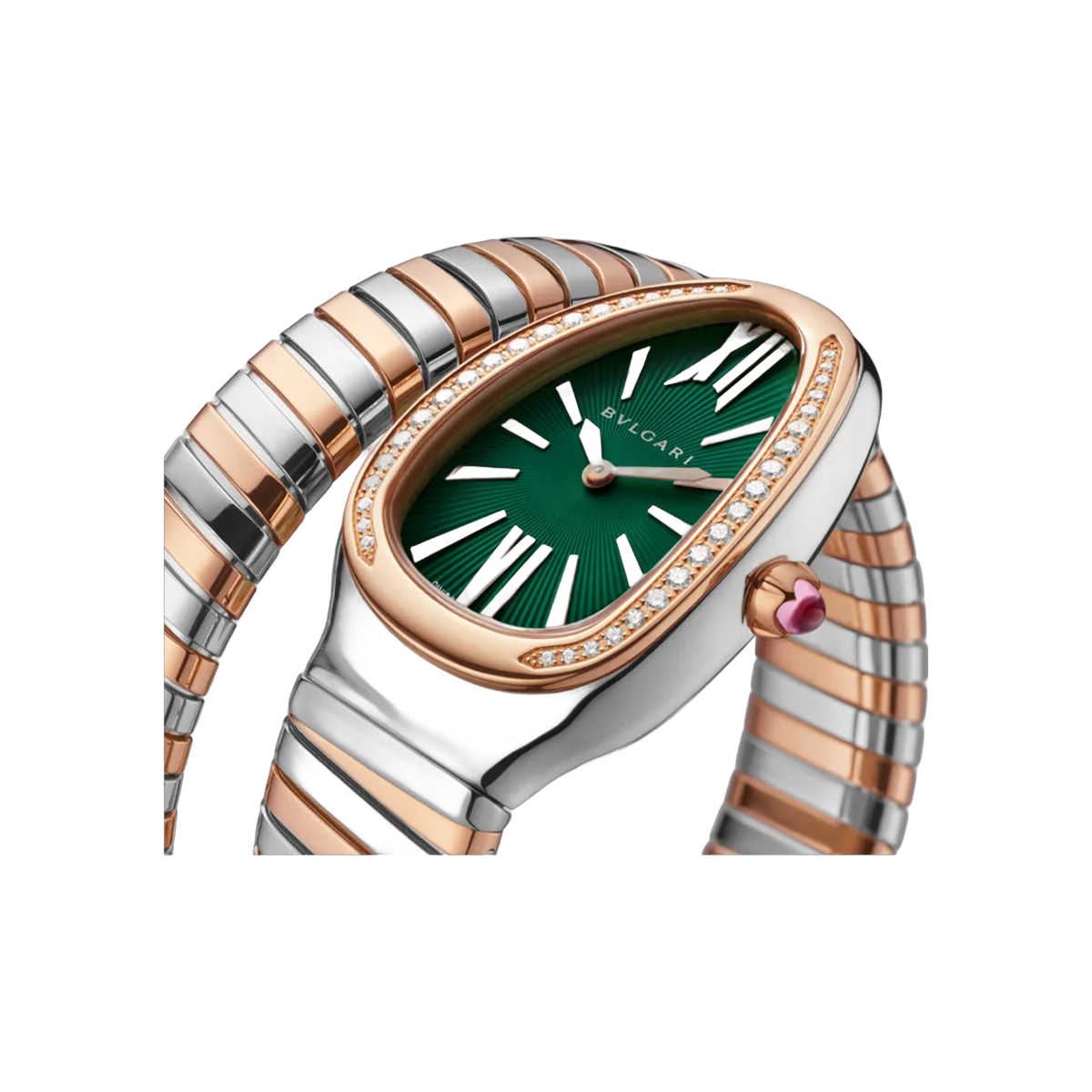 Bvlgari Serpenti Tubogas 102790 Rose Gold & Steel 35mm Green Dial Ladies Watch – additional product photo 2