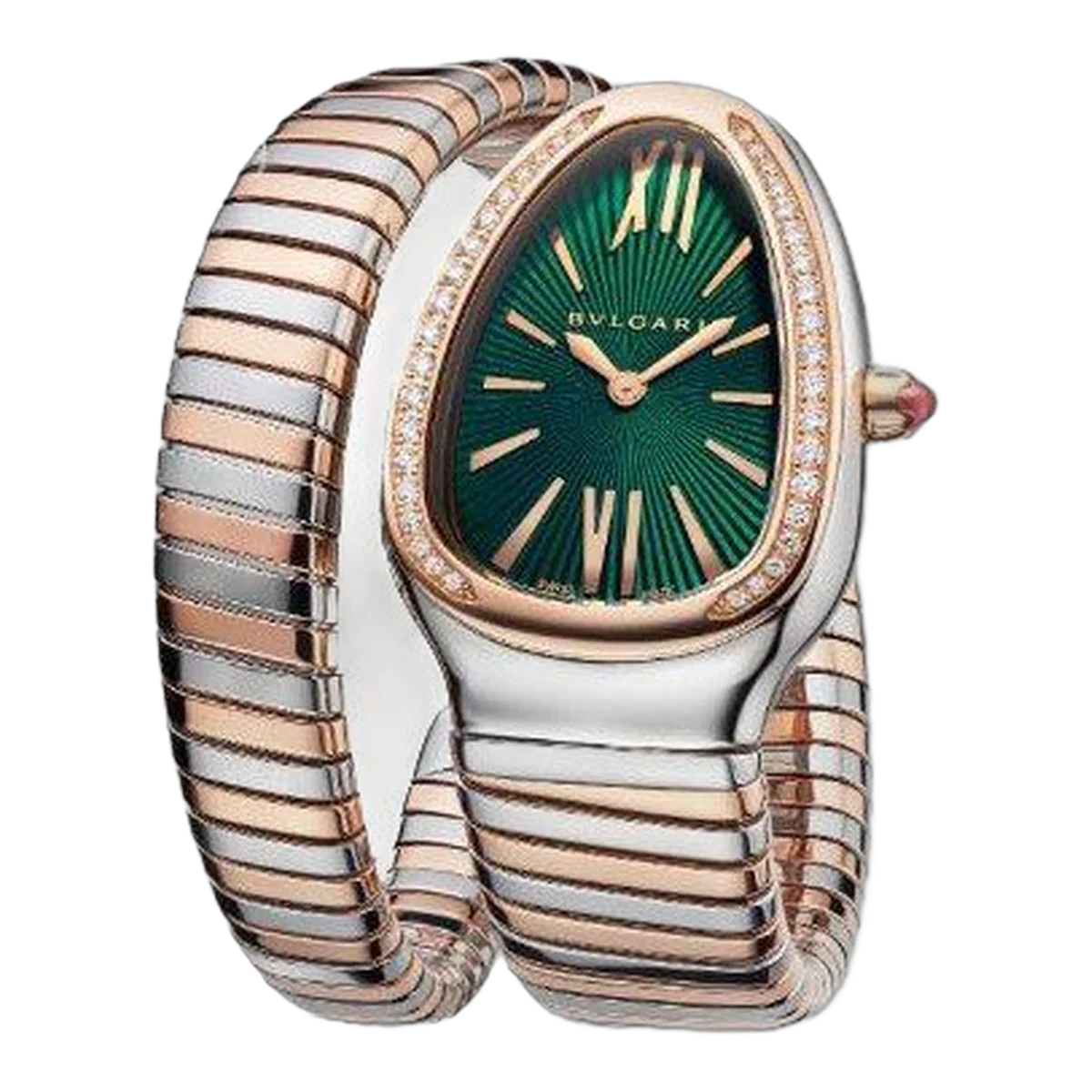 Bvlgari Serpenti Tubogas 18Kt Rose Gold With Diamonds 35Mm Ladies Watch