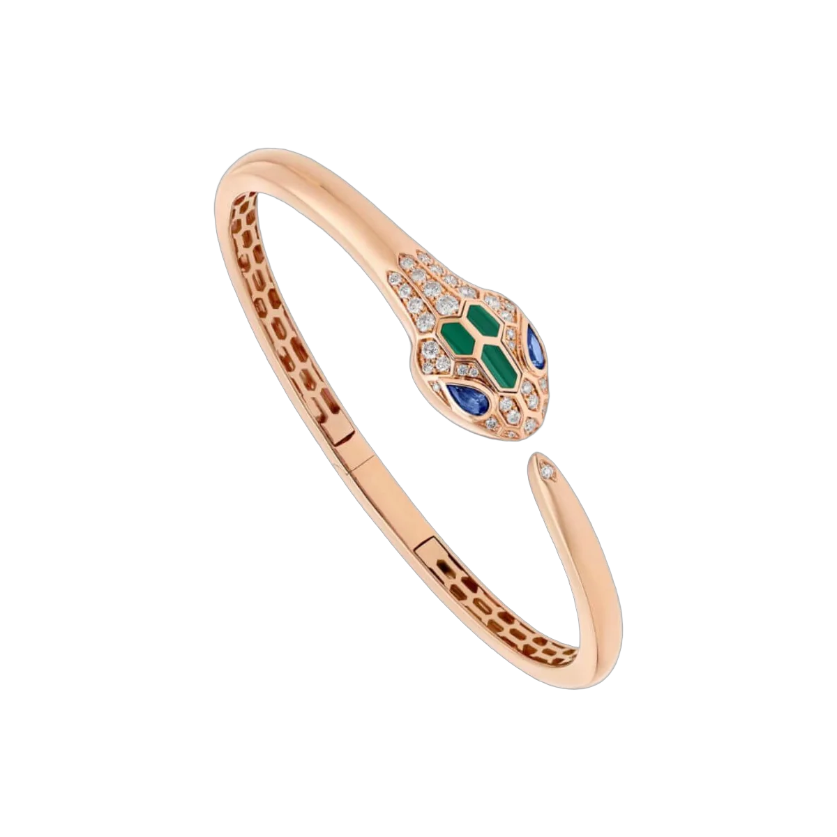 Bvlgari Serpenti Viper 356196 18k Blue Sapphires Diamond Bracelet