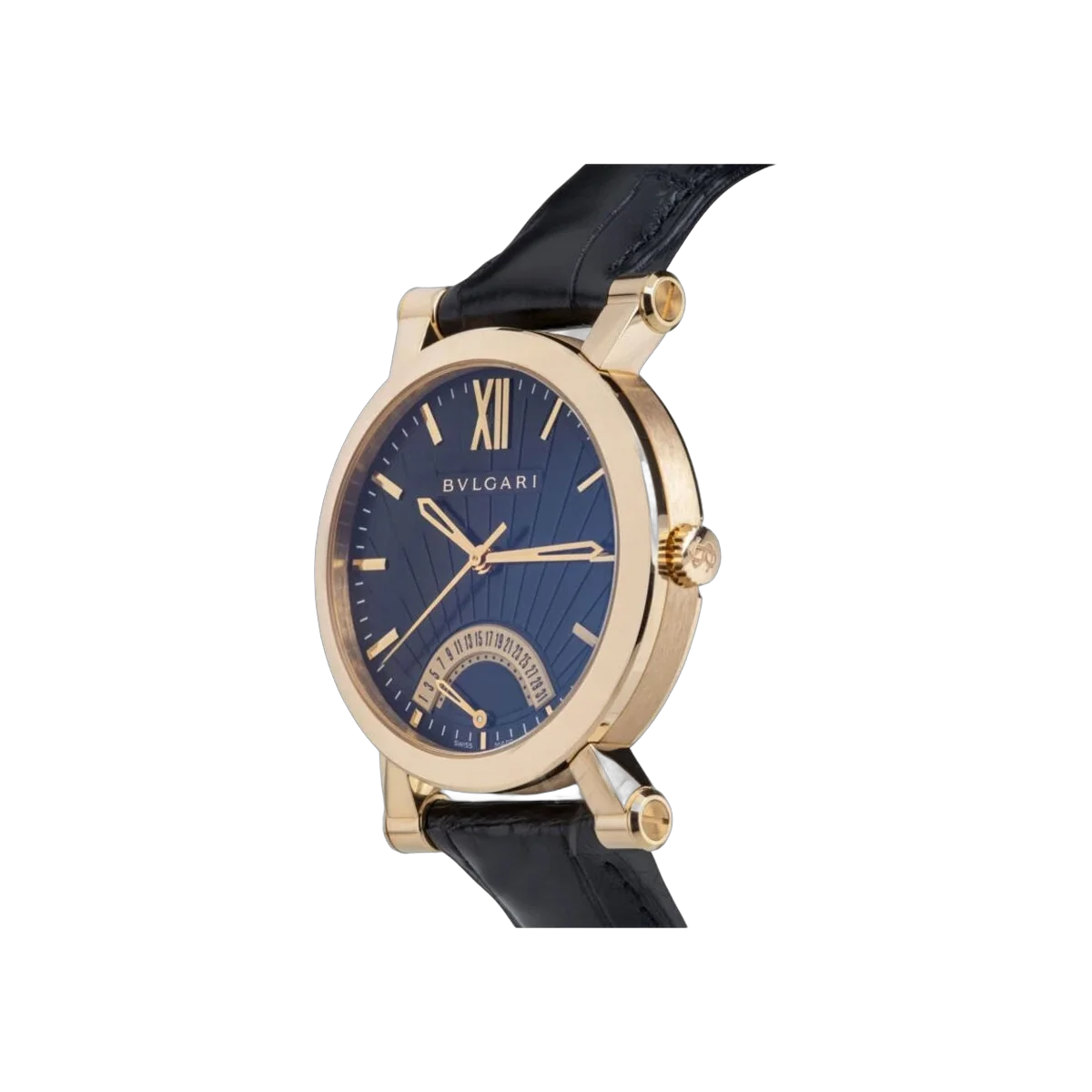 Bvlgari Sotirio Retrograde 101705 Rose Gold 42mm Black Sunburst Dial Men's Watch – additional product photo 2