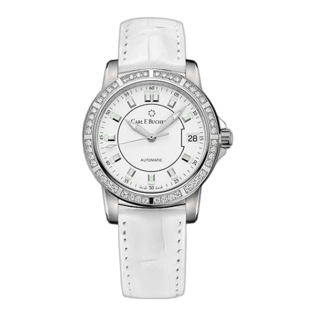 Carl F. Bucherer Patravi Autodate 34Mm Stainless Steel Ladies Watch