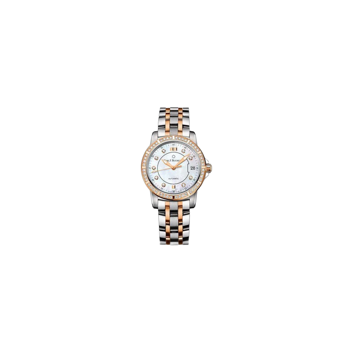 Carl F. Bucherer Patravi Autodate Twotone 27Mm Stainless Steel Ladies Watch