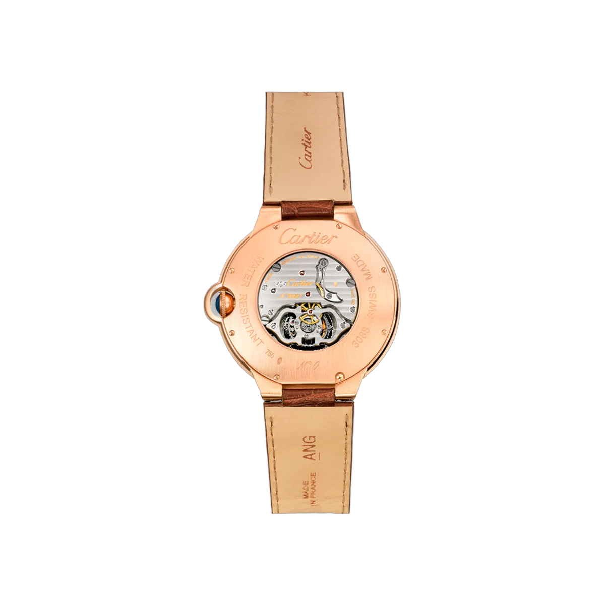 Cartier Ballon Bleu W6920001 Rose Gold 46mm Skeleton Dial Men's Watch – additional product photo 3