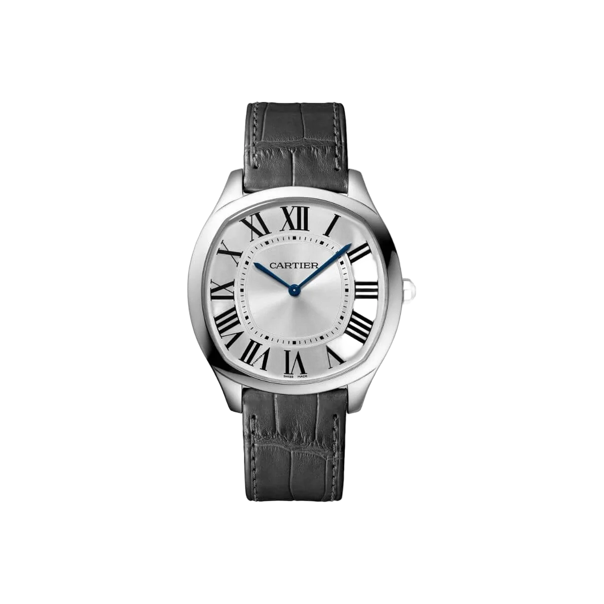 Cartier Drive De Cartier WGNM0007 Extra Flat 18Kt White Gold Silver Dial Men's Watch