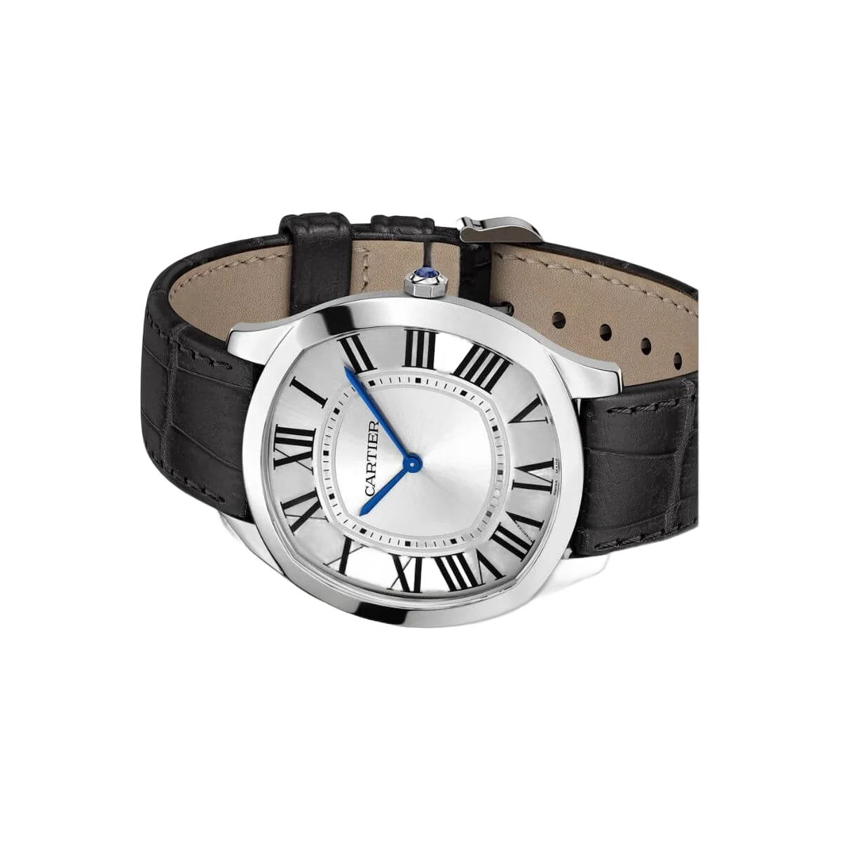 Cartier Drive De Cartier WGNM0007 Extra Flat 18Kt White Gold Silver Dial Men's Watch – additional product photo 2
