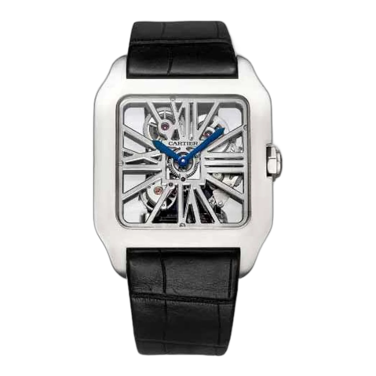 Cartier Santos-Dumont 47.4Mm X 38.7Mm 18Kt White Gold Men's Watch
