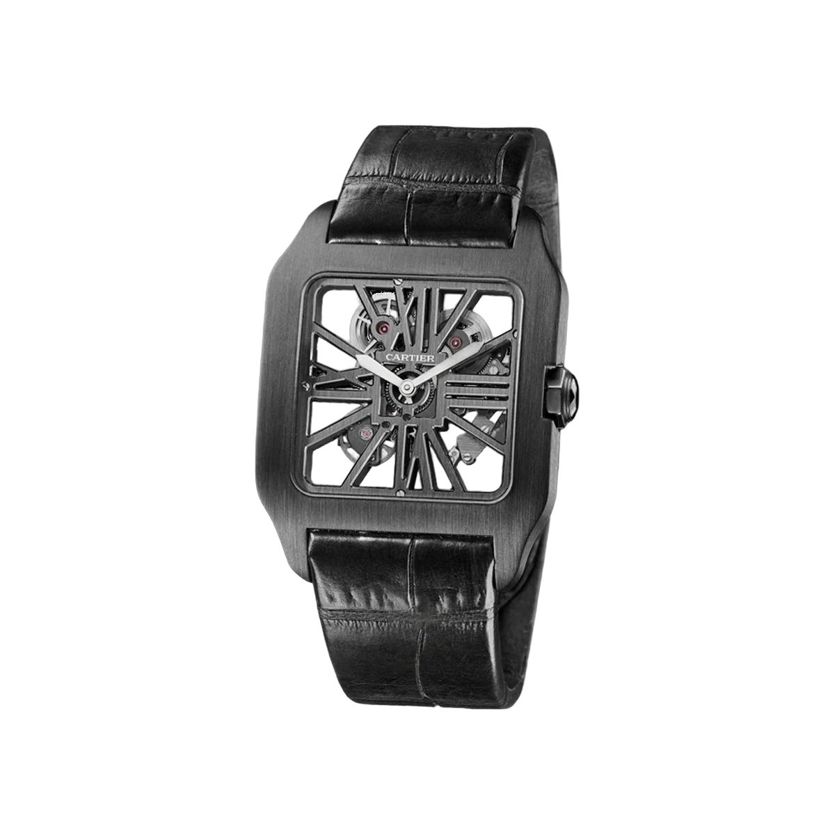 Cartier Santos Dumonte W2020052 Titanium & ADLC 39mm Skeleton Dial Men's Watch – additional product photo 2