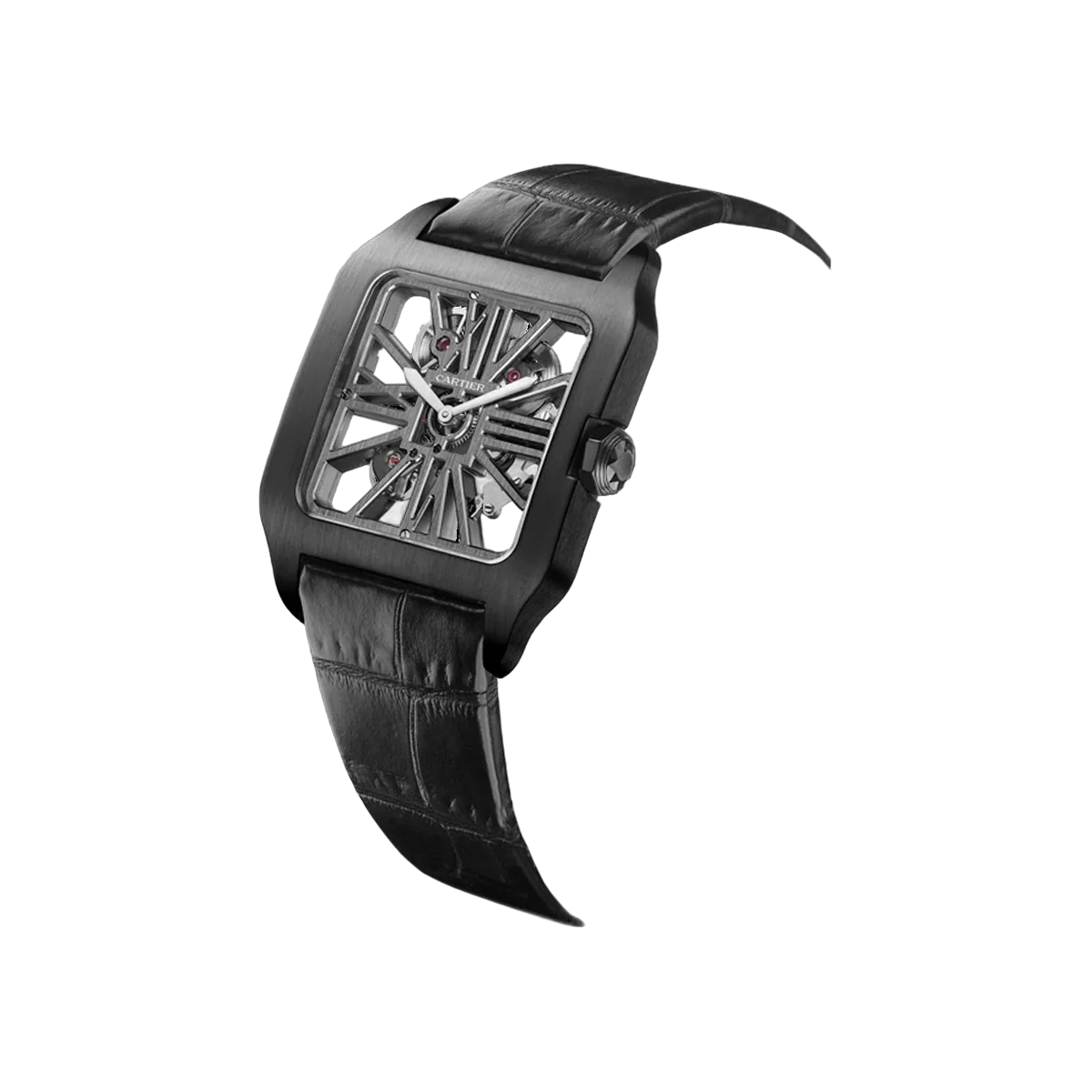 Cartier Santos Dumonte W2020052 Titanium & ADLC 39mm Skeleton Dial Men's Watch – additional product photo 3