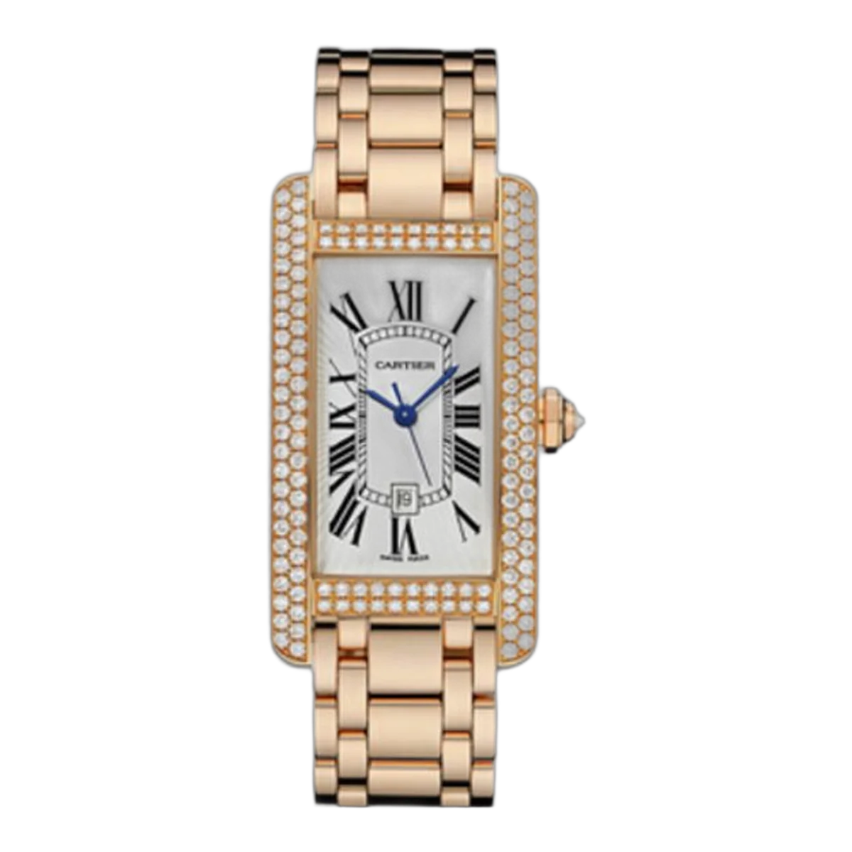 Cartier Tank Americaine 18K Rose Gold Ladies Watch