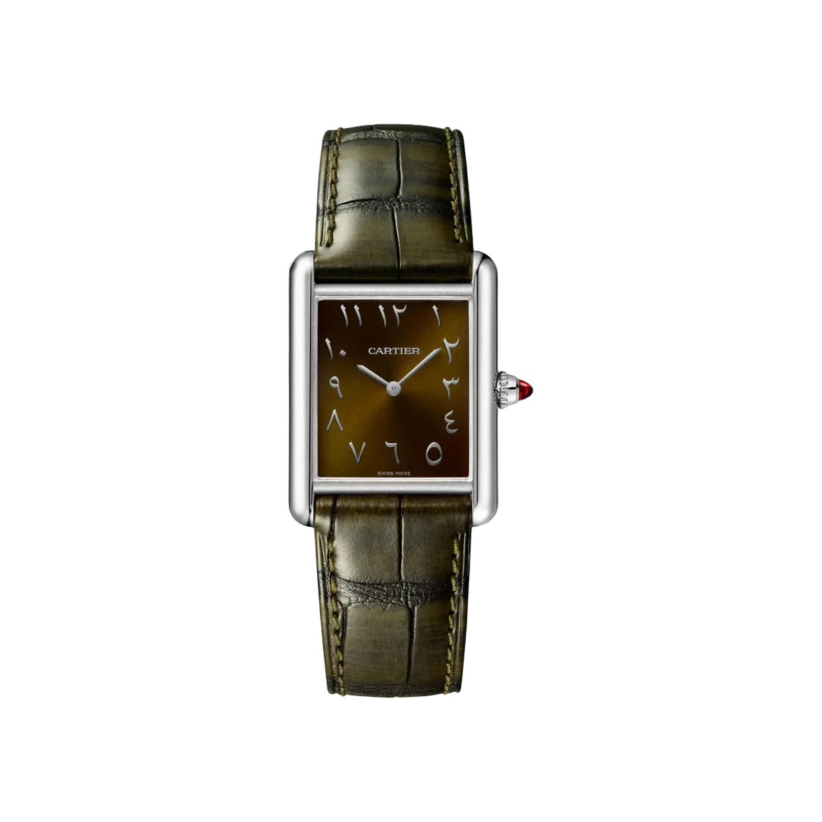 Cartier Tank Louis WGTA0279 Platinum Limited Edition 33.7mm Green Sunray Dial Ladies Watch