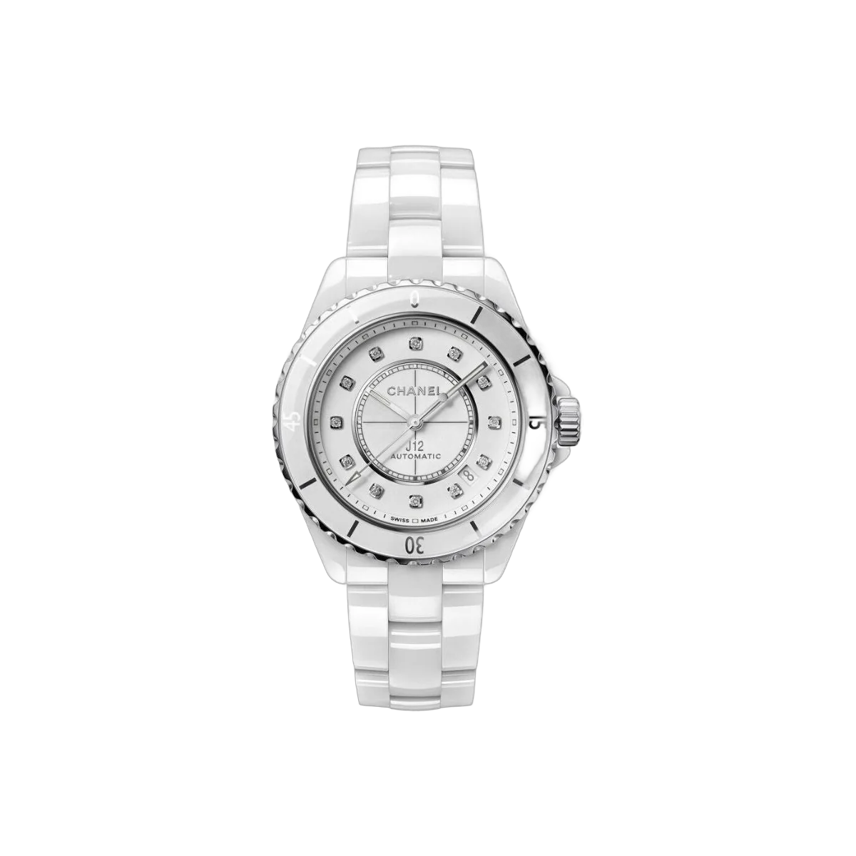 Chanel J12 H5705 Automatic White Ceramic Diamond Dial 38mm