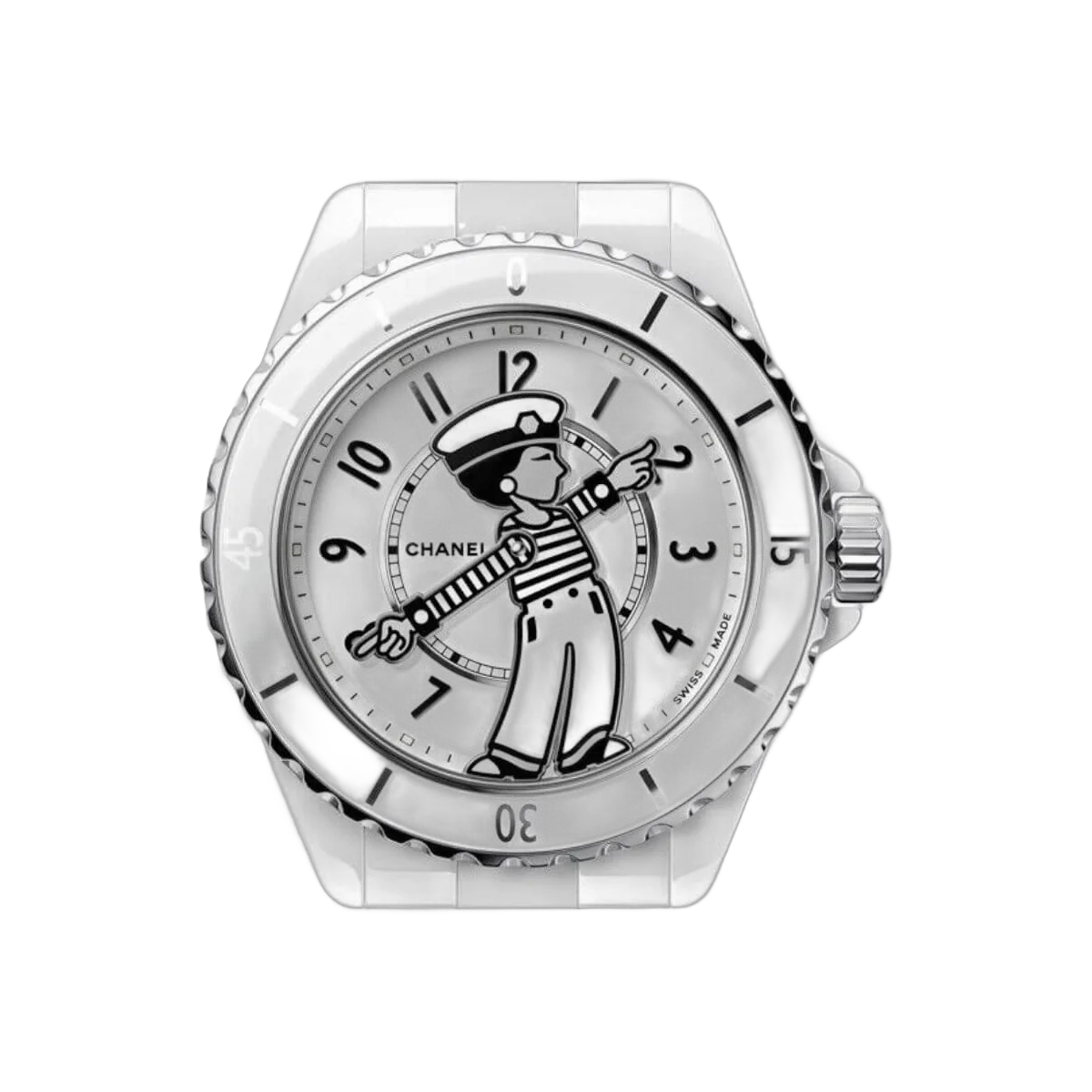 Chanel Mademoiselle J12 H7481 LA Pausa White Ceramic 38mm – additional product photo 3