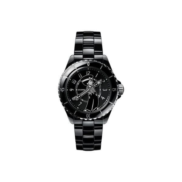 Chanel Mademoiselle J12 H7609 LA Pausa Black Ceramic 38mm
