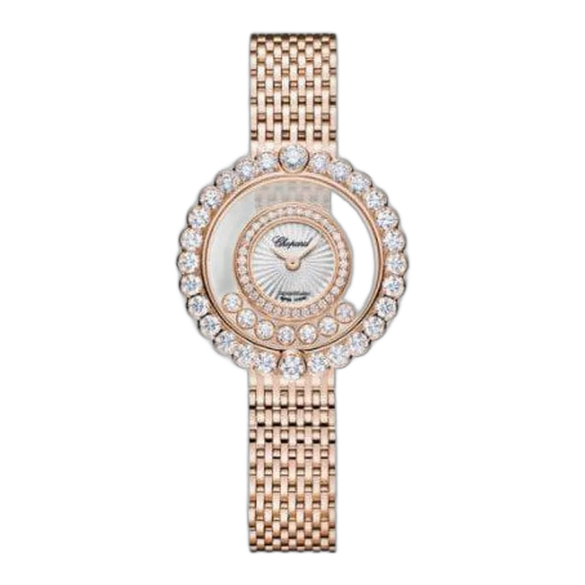 Chopard Happy Diamonds Icons 18Kt Rose Gold 30.3Mm Ladies Watch