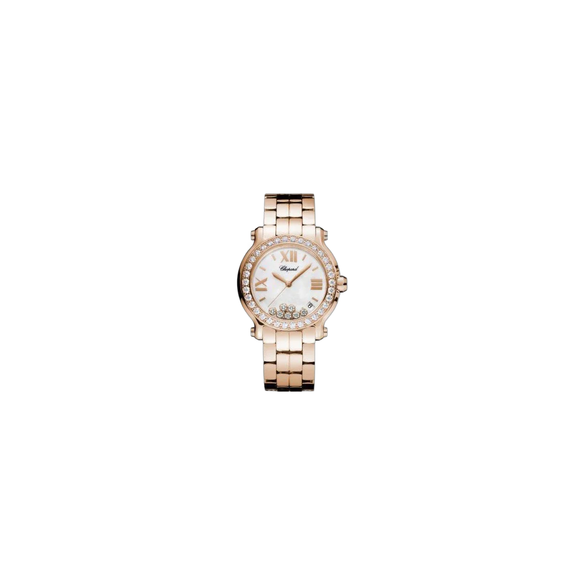 Chopard Happy Sport Medium 18Kt Rose Gold 36Mm Ladies Watch