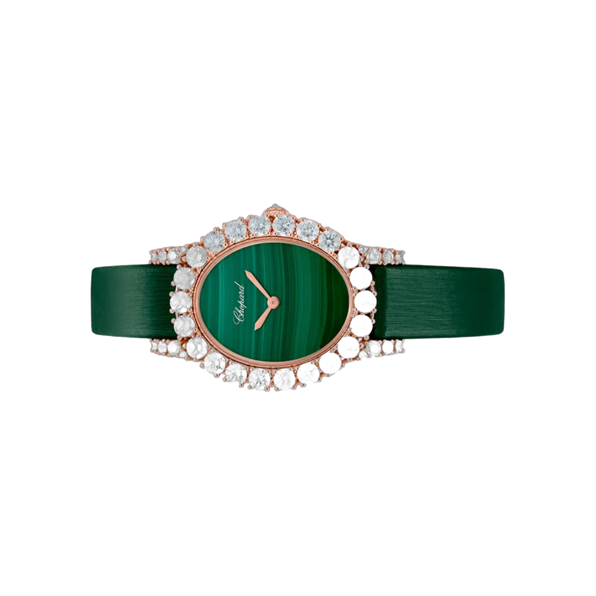 Chopard L'Heure Du Diamant Oval 139384-5011 Rose Gold 34.2mm Malachite Dial Ladies Watch – additional product photo 2