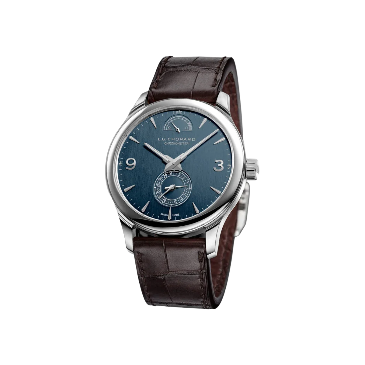 Chopard L.U.C Quattro 161926-1002 White Gold 43mm Galvanic Gray Blue Dial Men's Watch – additional product photo 2