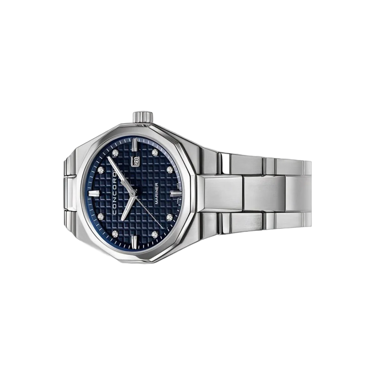 Concord Mariner 0320423 Quartz Steel Blue Square Pattern Dial 30mm Ladies Watch – additional product photo 2