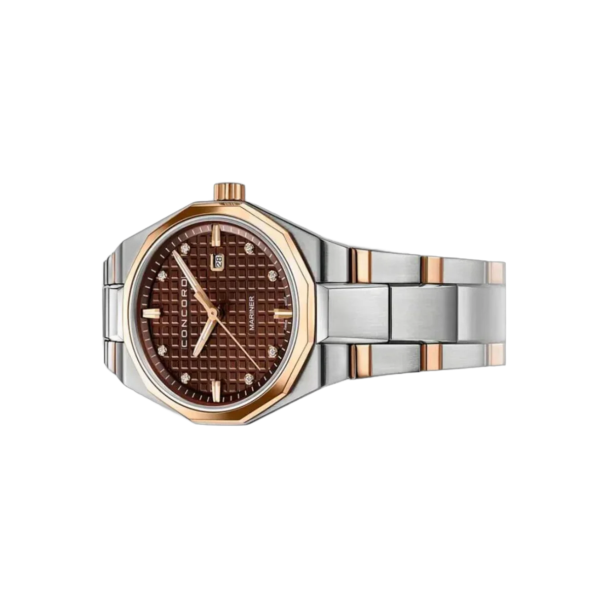 Concord Mariner 0320477 Quartz RG Brown Square Pattern Dial 30mm Ladies Watch – additional product photo 2