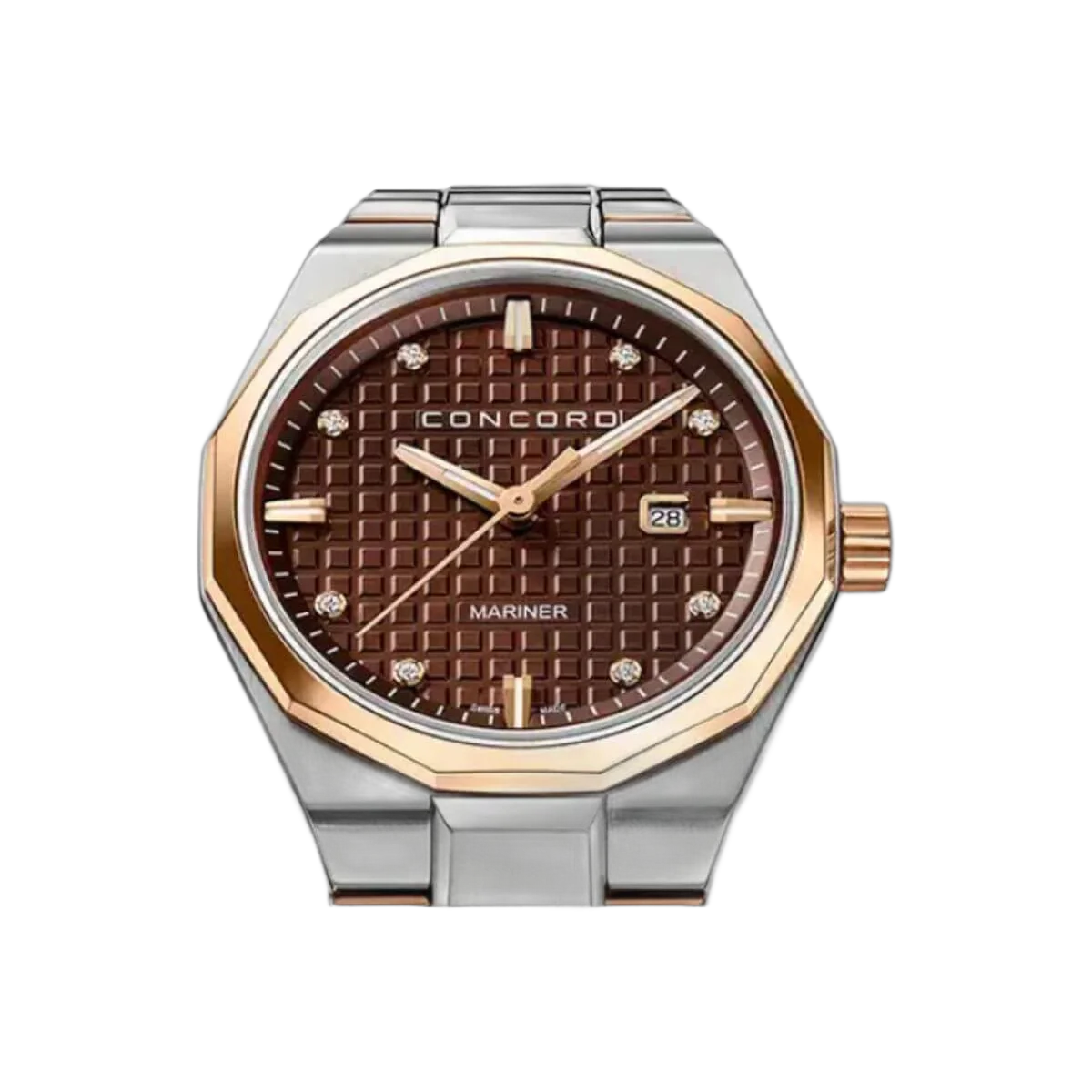 Concord Mariner 0320477 Quartz RG Brown Square Pattern Dial 30mm Ladies Watch – additional product photo 3