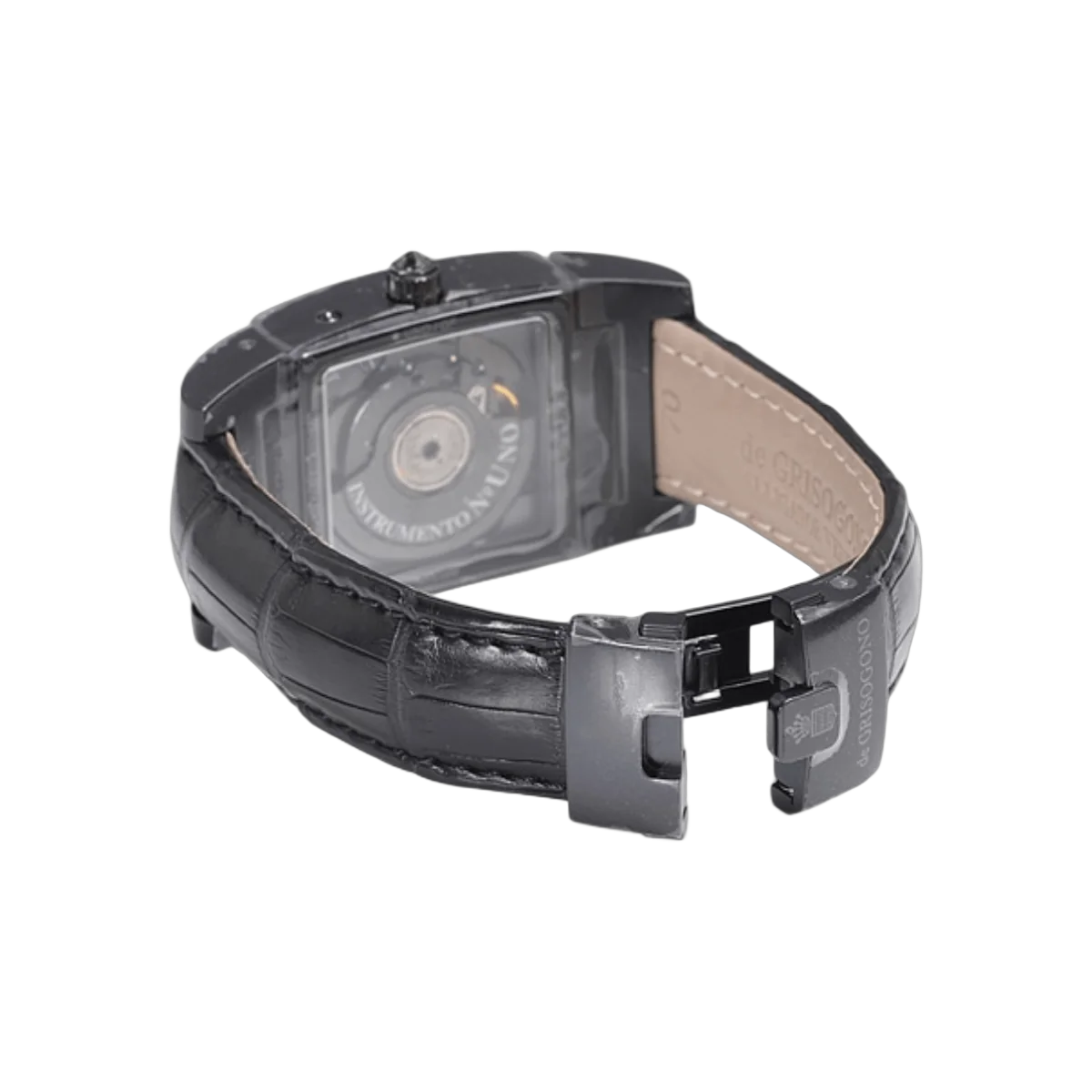 De Grisogono Dual Time UNO DF N20 Automatic PVD Stainless Steel Black Alligator Strap Black Dial – additional product photo 2