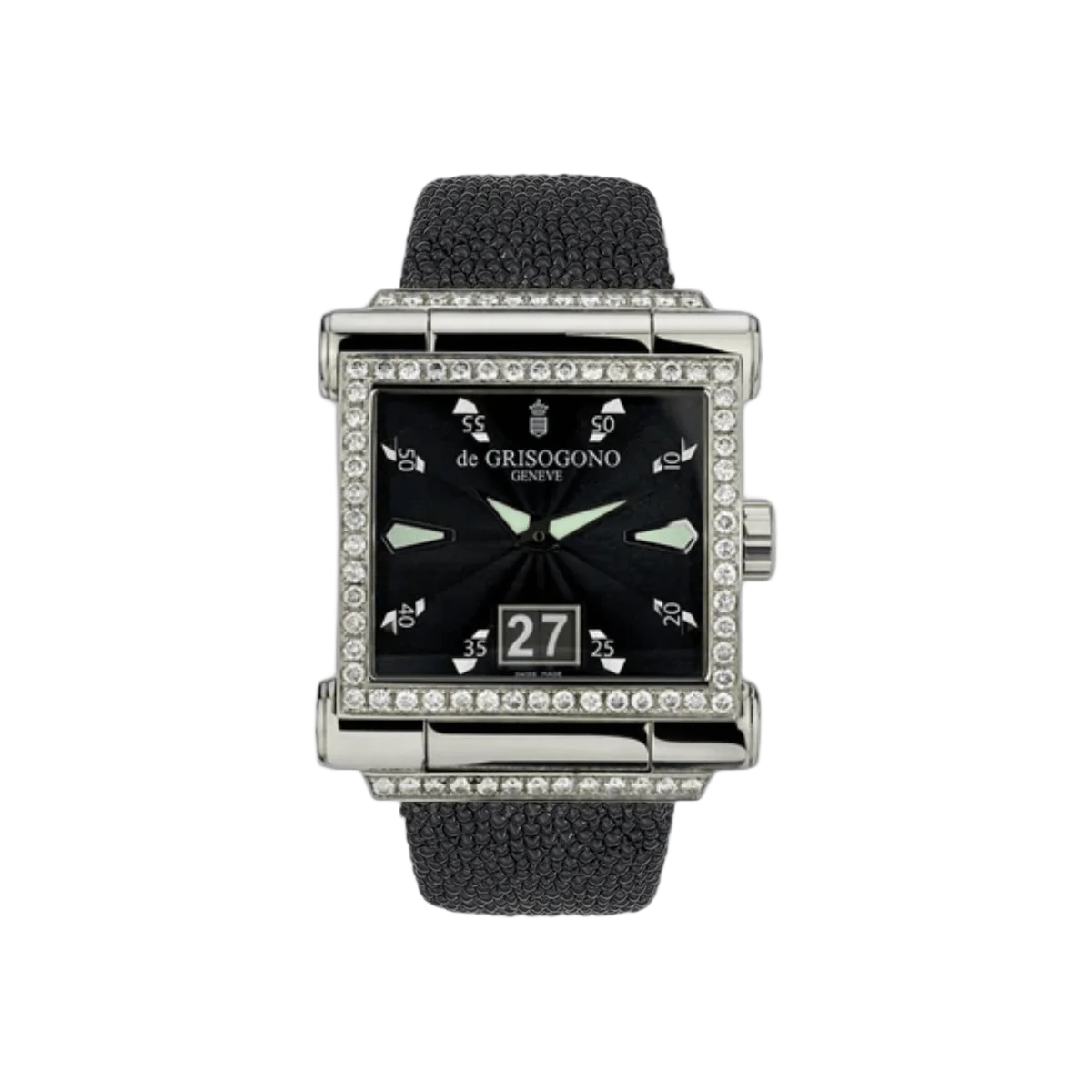 De Grisogono Instrumento Grande N01 Diamonds Fixing Black Dial