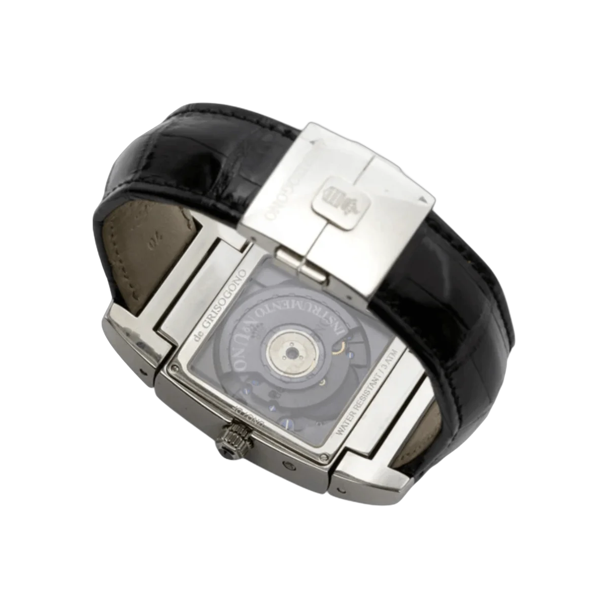 De Grisogono Instrumento UNO GS N02 Grande Seconde Steel On Strap Salmon Dial – additional product photo 2