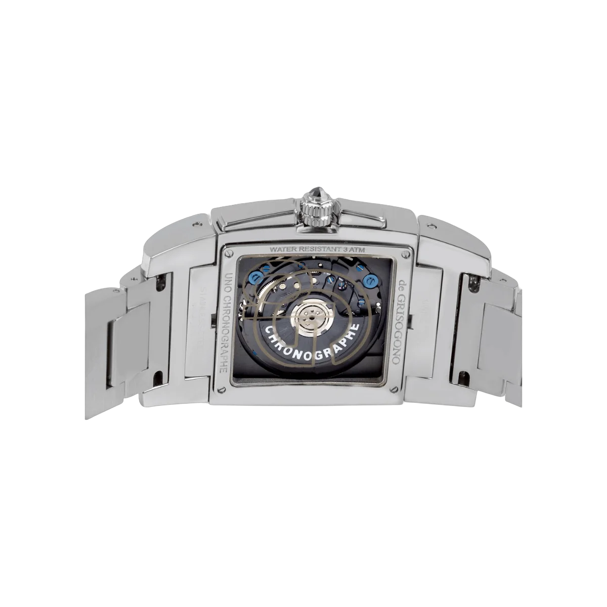 De Grisogono Uno Chronograph N02/B Steel Bracelet Silver Dial – additional product photo 3