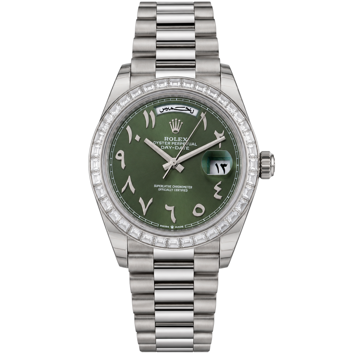 Rolex Oyster Perpetual Day-Date 40 228396TBR Olive Green Arabic Dial