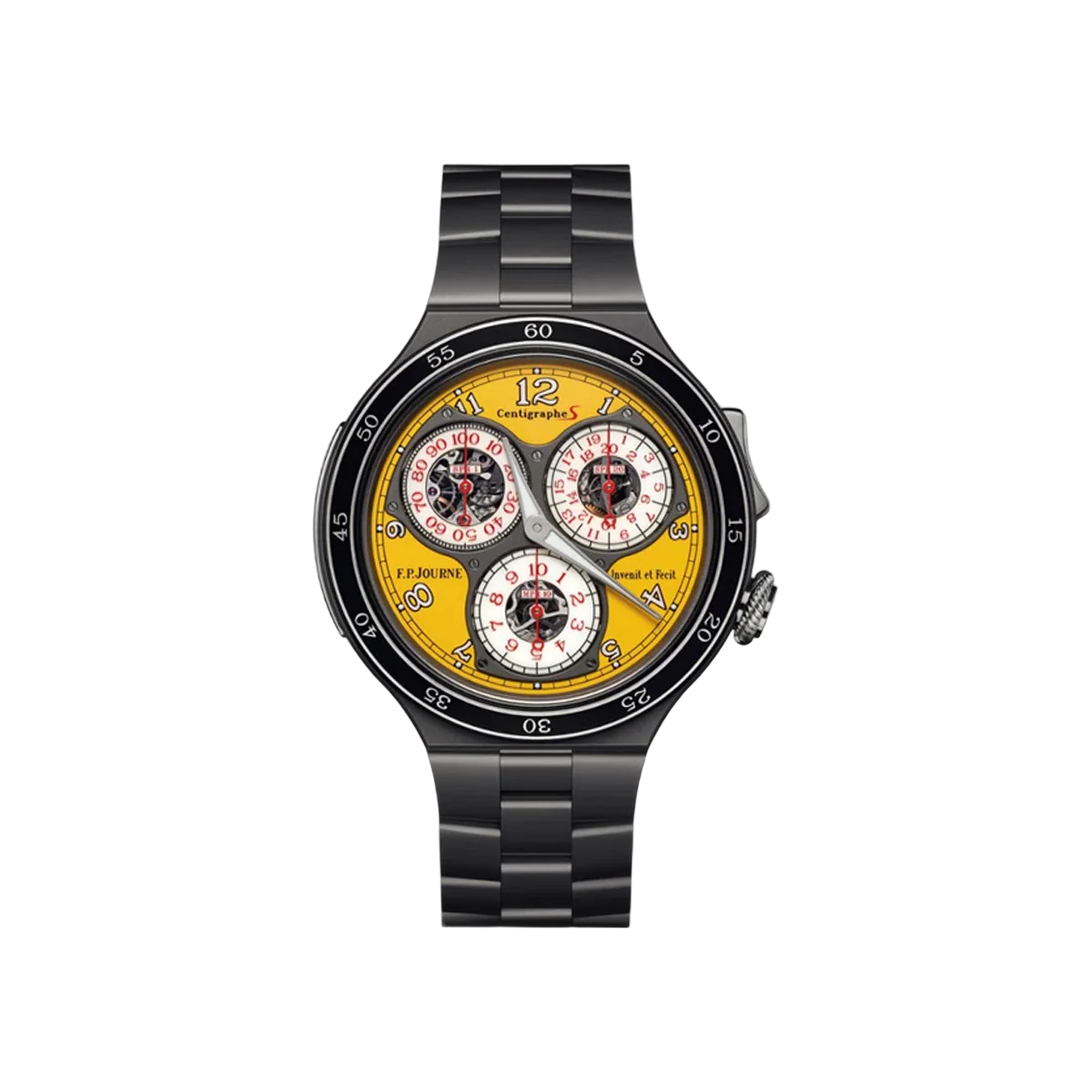 F.P.Journe LineSport Centigraphe Titanium 44mm Bright Yellow Aluminum Dial Men's Watch
