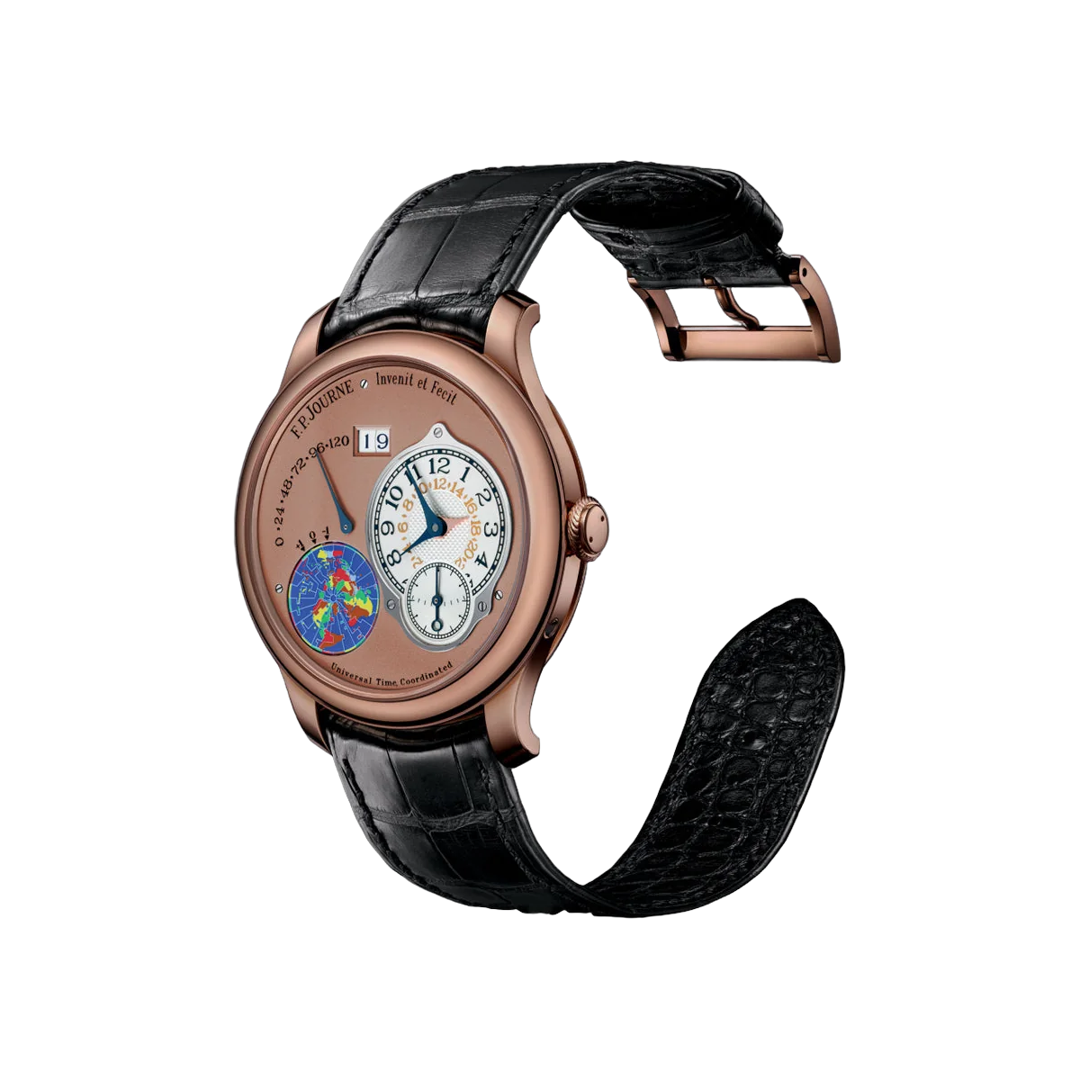 F.P. Journe Octa Universal Time Coordinated Rose Gold Dual Time Zone 40mm Gold Dial Men's Watch – additional product photo 2