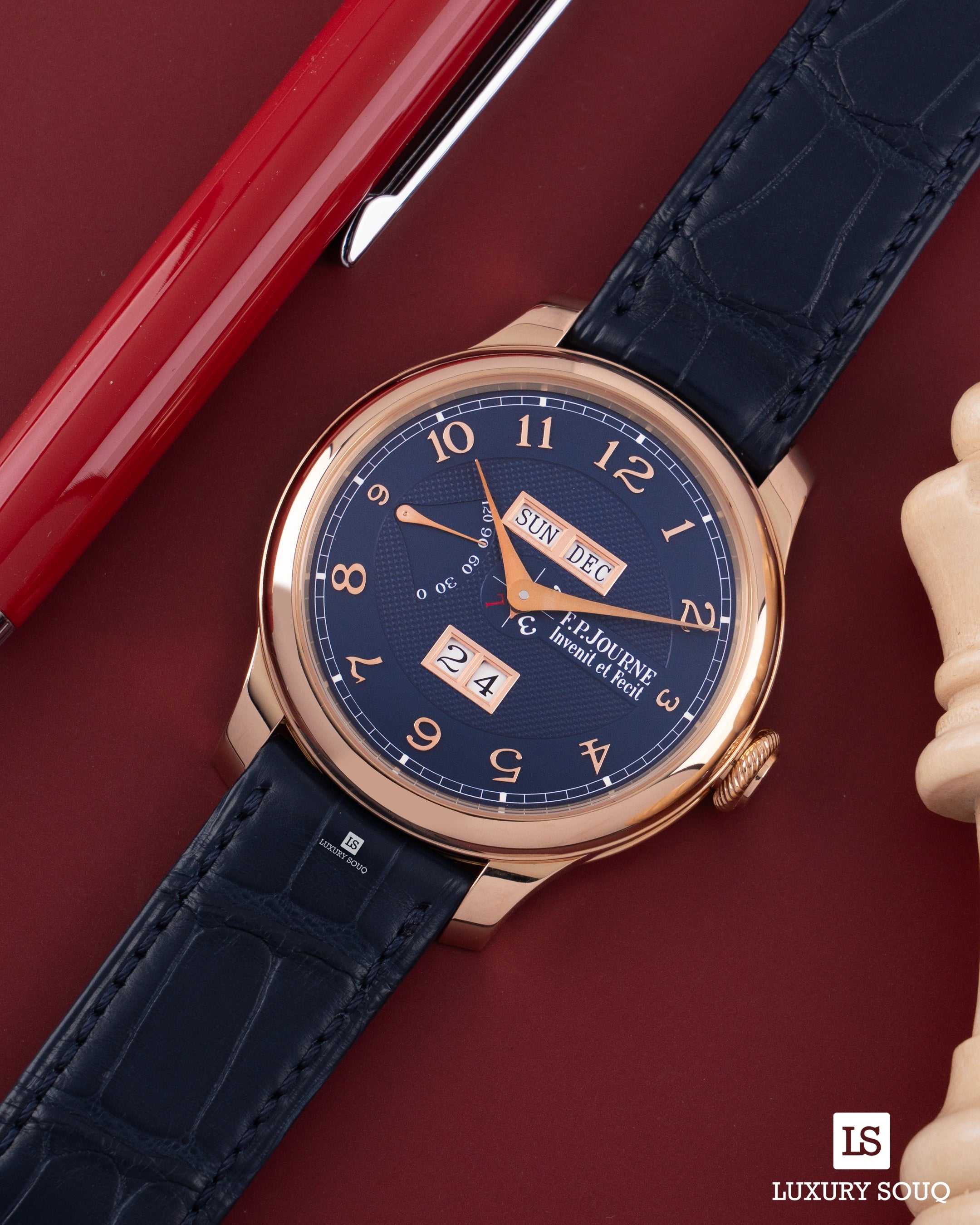 F.P. Journe Quantième Perpétuel 18K Rose Gold 40mm Blue Dial Octa