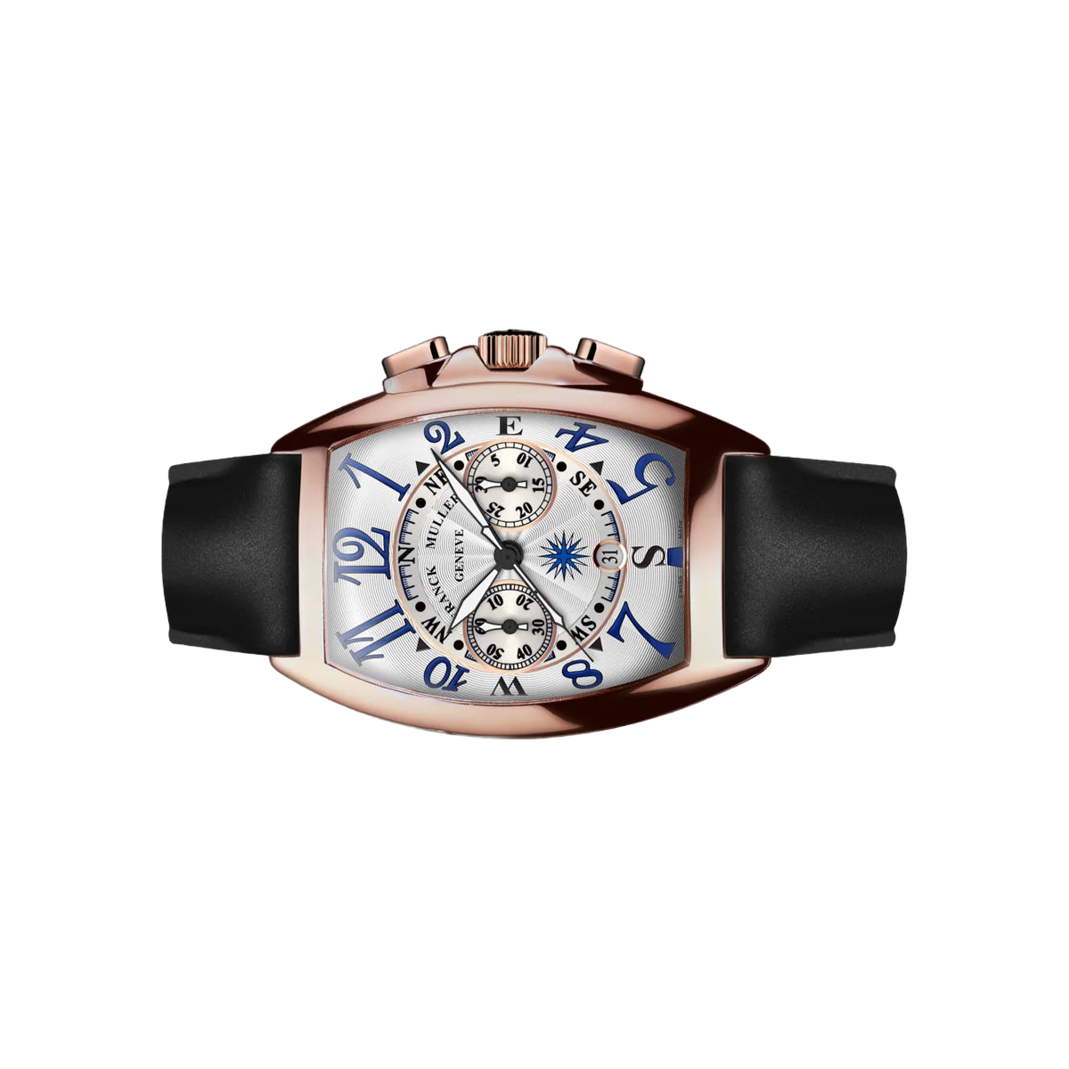 Franck Muller Cintrée Curvex Mariner 8080 CC AT MAR Rose Gold 40mm Silver Dial Ladies Watch – additional product photo 2